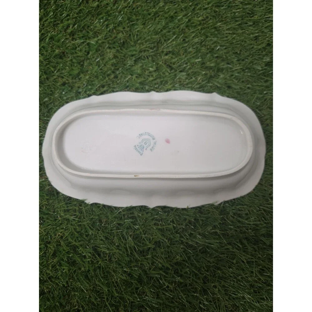Vintage Beautiful Porcelain celery dish from Royal Rudolstadt in Prussia